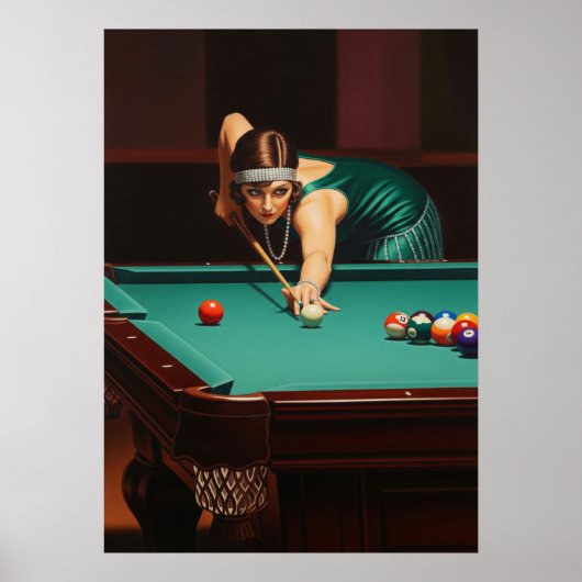 LA JOUSE DE BILLARD (De biljartspeler) Poster (Voorkant)