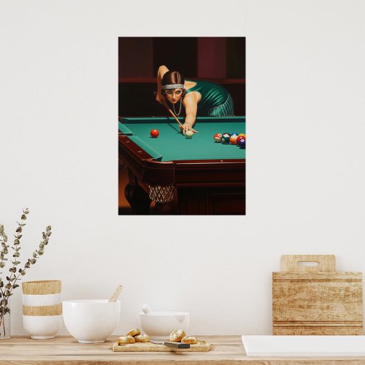 LA JOUSE DE BILLARD (De biljartspeler) Poster (Keuken)
