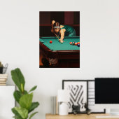 LA JOUSE DE BILLARD (De biljartspeler) Poster (Thuiskantoor)