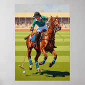 LA JOUSE DE POLO (de polospeler) - originele kunst Poster (Voorkant)
