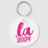 ,la Kamala comma spreek 2024 heet roze tekst uit Sleutelhanger (Voorkant)