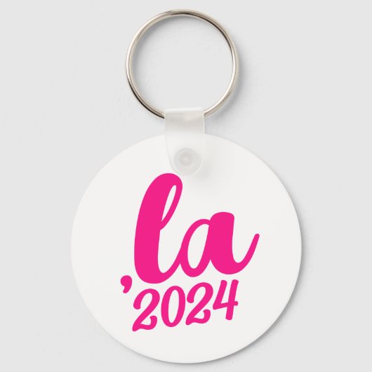 ,la Kamala comma spreek 2024 heet roze tekst uit Sleutelhanger (Achterkant)