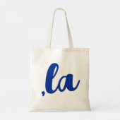 ,la Kamala comma spreek blauwe tekst uit Tote Bag (Achterkant)