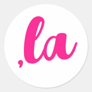 ,la Kamala comma spreek heet roze tekst uit Ronde Sticker