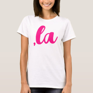,la Kamala comma spreek heet roze tekst uit T-shirt