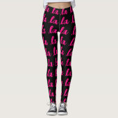 ,la Kamala comma spreek heet roze tekst zwart uit Leggings (Voorkant)