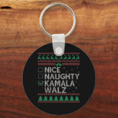 La Kamala Harris lelijke kersttrui verkiezing Sleutelhanger (Voorkant)