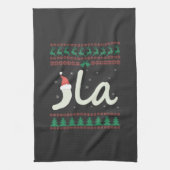 La Kamala Harris lelijke kersttrui verkiezing Theedoek (Verticaal)