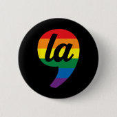 La Kamala Harris Pride Rainbow Ronde Button 5,7 Cm (Voorkant)
