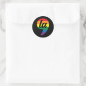 La Kamala Harris Pride Rainbow Ronde Sticker (Tas)