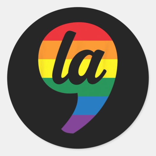 La Kamala Harris Pride Rainbow Ronde Sticker (Voorkant)