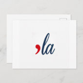 'la Kamala Harris. Wit Briefkaart (Voorkant / Achterkant)