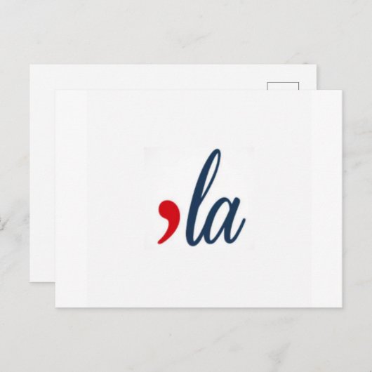 'la Kamala Harris. Wit Briefkaart (Voorkant / Achterkant)