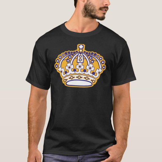 LA Kings Retro Crown Logo Classic T-Shirt (Voorkant)