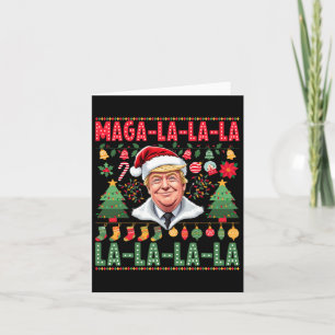 La La Donald Trump Potus 47 Lelijke Kerst 1 Kaart