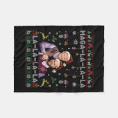 La La Donald Trump Potus 47 Lelijke Kerstzweet Fleece Deken (Voorkant (Horizontaal))