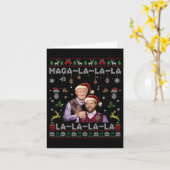 La La Donald Trump Potus 47 Lelijke Kerstzweet Kaart (Gele Bloem)