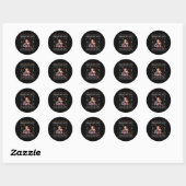 La La Donald Trump Potus 47 Lelijke Kerstzweet Ronde Sticker (Vel)