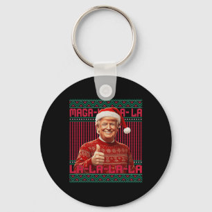 La La Donald Trump Potus 47 Lelijke Kerstzweet Sleutelhanger