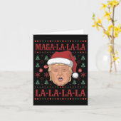 La La Donald Trump Potus 47 Ugly Christmas 2 Kaart (Gele Bloem)