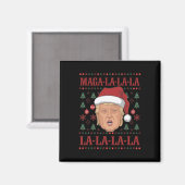 La La Donald Trump Potus 47 Ugly Christmas 2 Magneet (Voorkant / Achterkant)