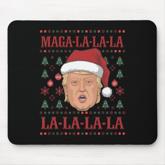 La La Donald Trump Potus 47 Ugly Christmas 2 Muismat (Voorkant)