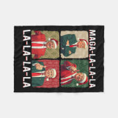 La La Donald Trump Potus 47 Ugly Christmas 3 Fleece Deken (Voorkant (Horizontaal))