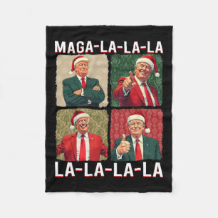 La La Donald Trump Potus 47 Ugly Christmas 3 Fleece Deken