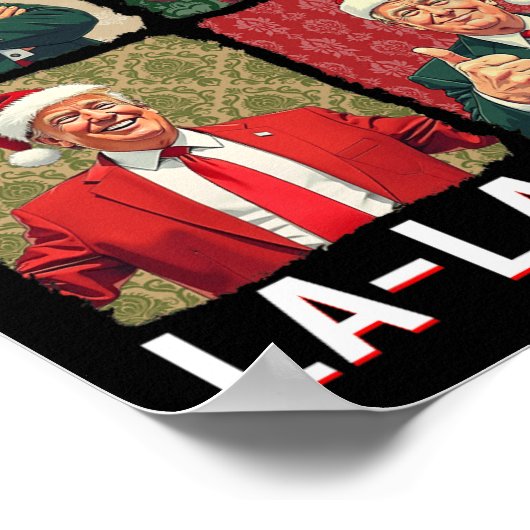 La La Donald Trump Potus 47 Ugly Christmas 3 Poster (Hoek)