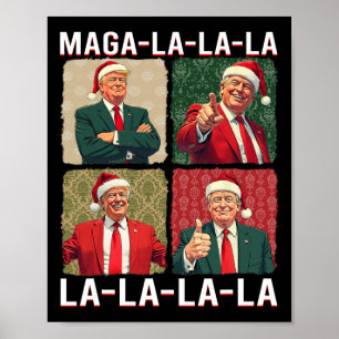 La La Donald Trump Potus 47 Ugly Christmas 3 Poster