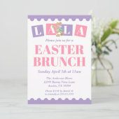La La Easter Brunch Invitation Kaart (Staand voorkant)