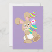 La La Easter Bunny Easter Dinner Invitation Kaart (Achterkant)
