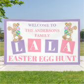La La Easter Bunny Egg Hunt Banner (Buitenkant)