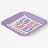 La La Easter Bunny Party Plates Papieren Bordje (Gebogen)