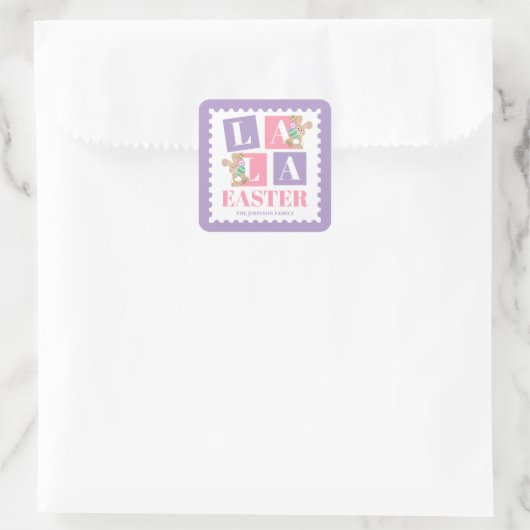 La La Easter Bunny Pastel Sticker (Tas)