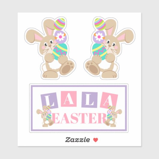 La La Easter Bunny Sticker Sheet (Vel)