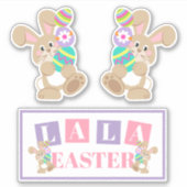 La La Easter Bunny Sticker Sheet (Voorkant)