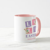 La La Easter Cute Spring Bunny Mug Mok (Voorkant rechts)
