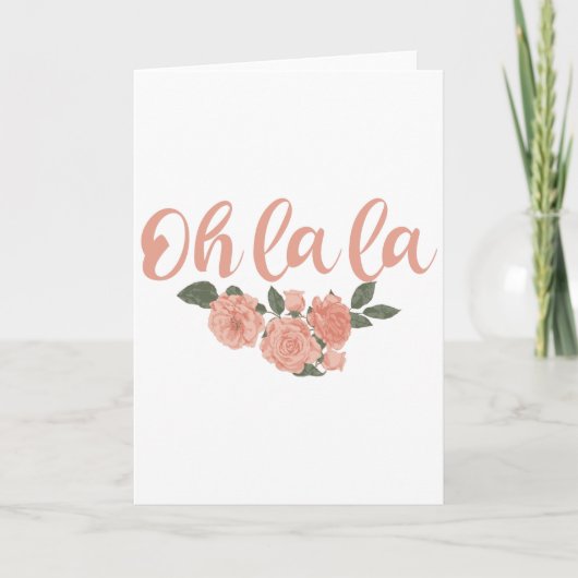 La La - Franse Gezegden Floral Kaart (Voorkant)