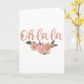 La La - Franse Gezegden Floral Kaart (Gele Bloem)