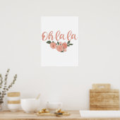 La La - Franse Gezegden Floral Poster (Keuken)