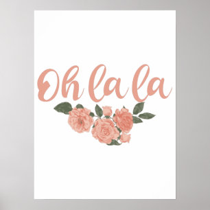 La La - Franse Gezegden Floral Poster