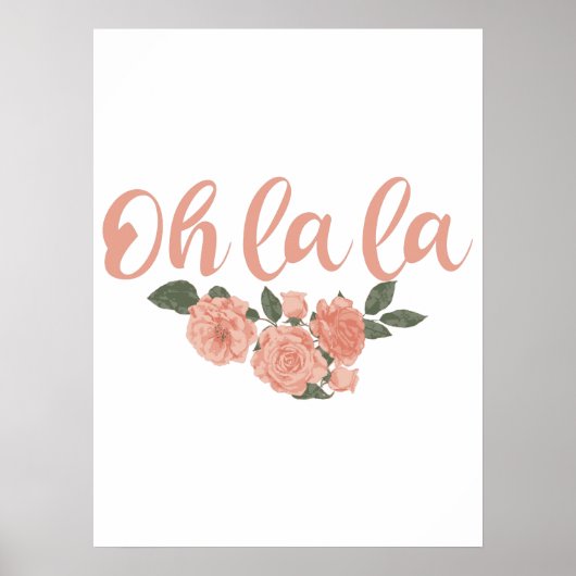 La La - Franse Gezegden Floral Poster (Voorkant)