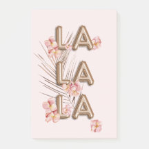 LA LA Girly Trendy RoseGold Flower Motivation