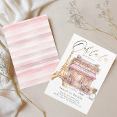 La La La! Goud Frans Parijs Cafe Verjaardag Kaart