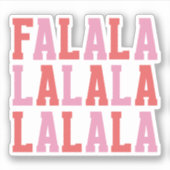 LA LA LA LA | Kerstmis Sticker (Voorkant)