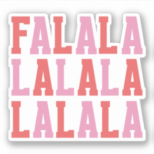 LA LA LA LA   Kerstmis Sticker
