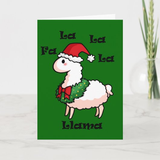 La La La Llama Feestdagen Kaart (Voorkant)