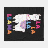 La La La Llama - Funny Singing Llama Fleece Deken (Voorkant (Horizontaal))