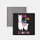 La La La Llama - Funny Singing Llama Magneet (Voorkant / Achterkant)